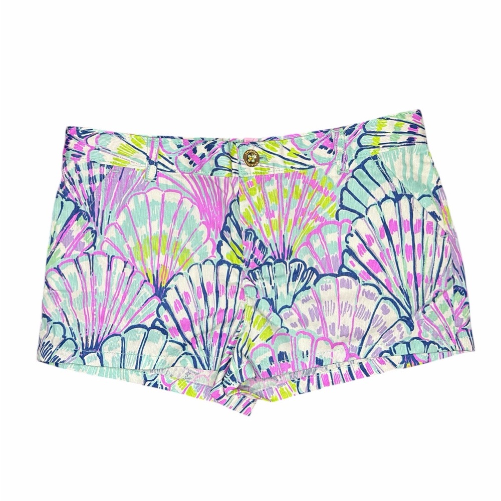 Lilly Pulitzer Girls Shorts, Size 14 Serene Blue Oh Shello NWT